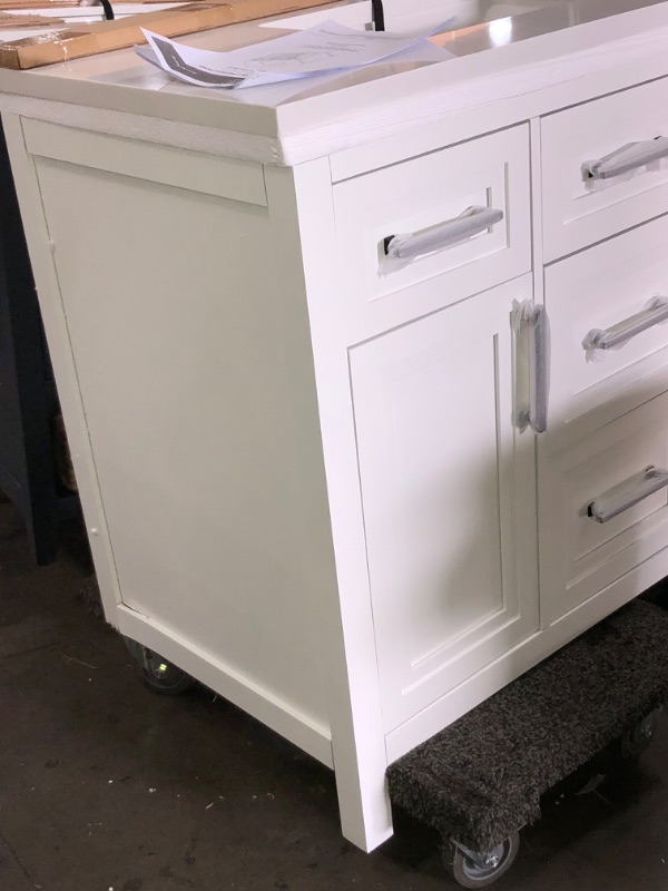 Photo 8 of ***broken legs and broken vanity top***
Home Decorators Collection Mayfield 42 in. W x 22 in. D Vanity in White with Cultured Marble Vanity Top in White with White Basin