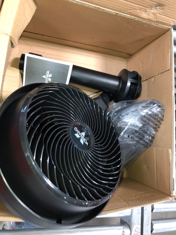 Photo 2 of Vornado 602 Whole Room Air Circulator Pedestal Fan with 3 Speeds, Adjustable Height, Personal, Black
