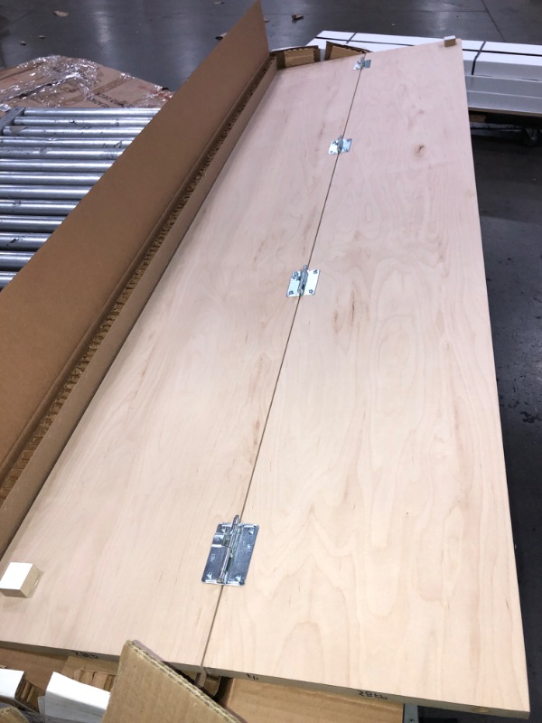 Photo 2 of 24 in. x 77 in. Woodgrain Solid Core Pine Wood Interior Closet Bi-fold Door.