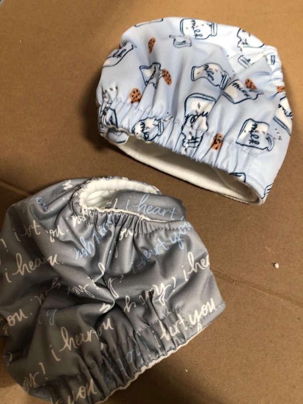 Photo 2 of Pampers Pure Hybrid Reusable Cloth Diaper Covers - (Jungle, I Heart You-gray, Milk and Cookies -Pattern and 3 Count) size 1 

