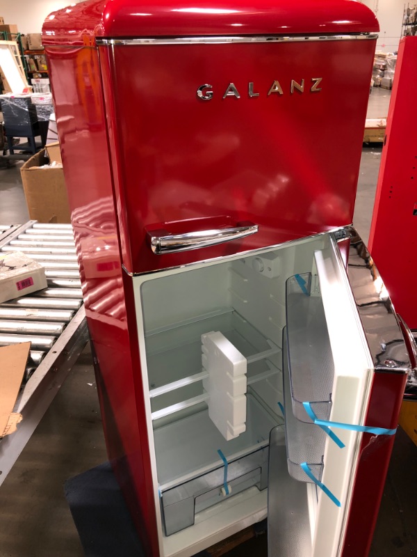 Photo 8 of Galanz 7.6 cu. ft. Retro Mini Fridge with Dual Door True Freezer in Red