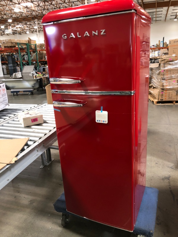 Photo 6 of Galanz 7.6 cu. ft. Retro Mini Fridge with Dual Door True Freezer in Red