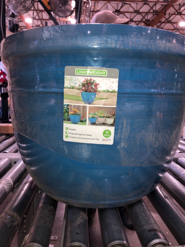 Photo 1 of 20" Madison planter -blue 