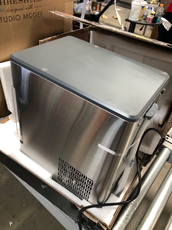 Photo 18 of GE Profile Opal | Countertop Nugget Ice Maker with Side Tank | Portable Ice Machine Makes up to 24 lbs. of Ice Per Day | Stainless Steel Finish
