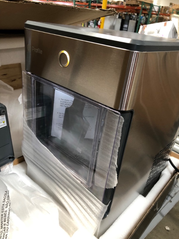 Photo 16 of GE Profile Opal | Countertop Nugget Ice Maker with Side Tank | Portable Ice Machine Makes up to 24 lbs. of Ice Per Day | Stainless Steel Finish
