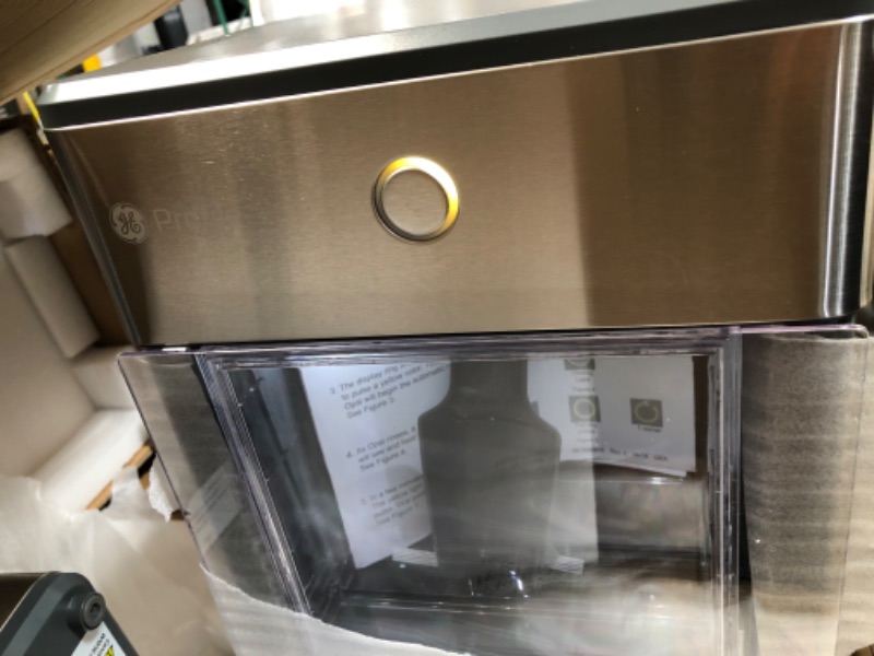 Photo 12 of GE Profile Opal | Countertop Nugget Ice Maker with Side Tank | Portable Ice Machine Makes up to 24 lbs. of Ice Per Day | Stainless Steel Finish
