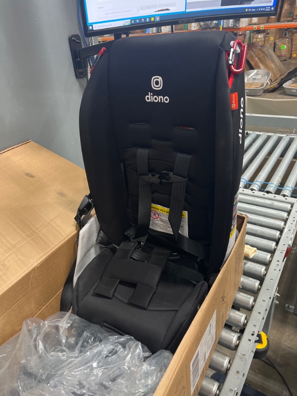 Photo 2 of Diono Radian 3RXT, 4-in-1 Convertible Car Seat, Extended Rear and Forward Facing, Steel Core, 10 Years 1 Car Seat, Ultimate Safety and Protection, Slim Fit 3 Across, Black Jet
