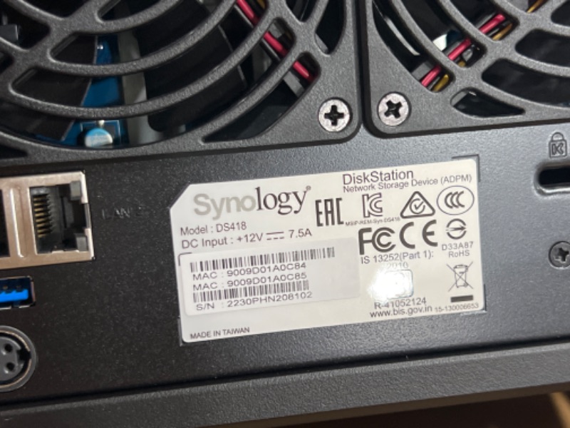 Photo 3 of Synology 4 bay NAS DiskStation DS418 (Diskless)
