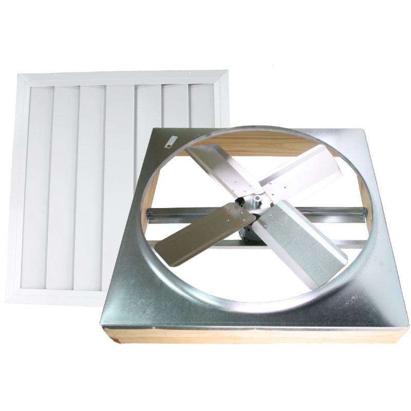 Photo 1 of "Maxx Air CX242DDWT 24-Inch Direct Drive Fan with Shutter - CX242DDWTUPS"
