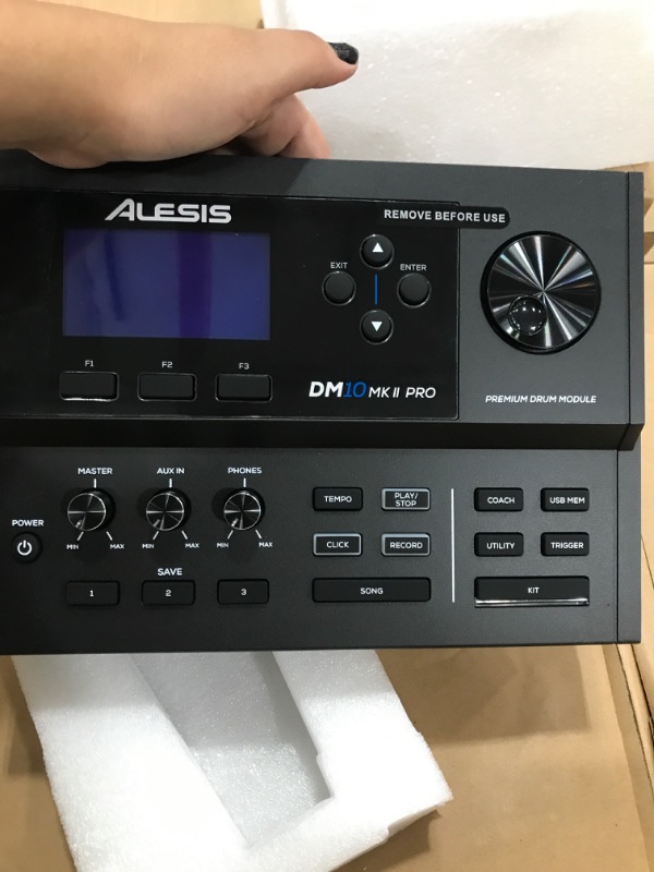 Photo 3 of Alesis Drums DM10 MKII Pro Kit - Professional Electric Drum Set with USB and 5-Pin MIDI Connectivity, 700 Sounds, 80 Drum Kits & Adjustable Mesh Heads
