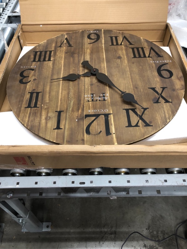 Photo 2 of 
FirsTime & Co. Rustic Barnwood Wall Clock, 24", Weathered Barn Wood