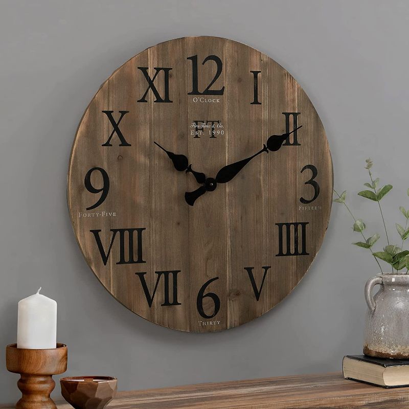 Photo 1 of 
FirsTime & Co. Rustic Barnwood Wall Clock, 24", Weathered Barn Wood