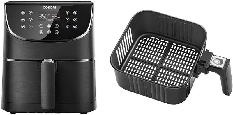 Photo 1 of COSORI 5.8QT Electric Hot Oven Oilless Cooker, Black & Replacement 5.8QT Black CP158, CS158 & CO158 Air Fryers, Non-Stick Fry Basket, Dishwasher Safe