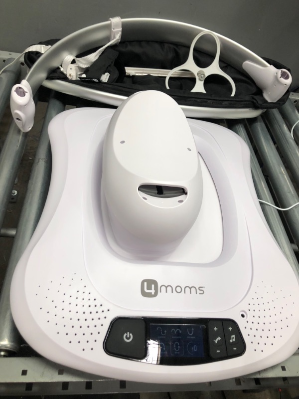 Photo 1 of 4moms mamaRoo 4 Multi-Motion Baby Swing, Bluetooth Baby Rocker with 5 Unique Motions, Nylon Fabric, Black