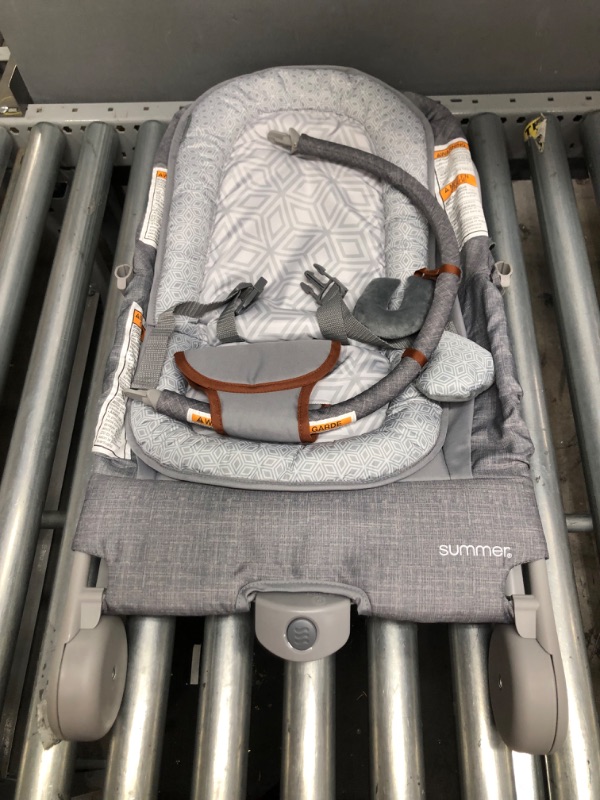 Photo 2 of Summer 2-in-1 Bouncer & Rocker Duo (Heather Gray) Convenient and Portable Rocker and Bouncer for Babies Includes Soft Toys and Soothing Vibrations
