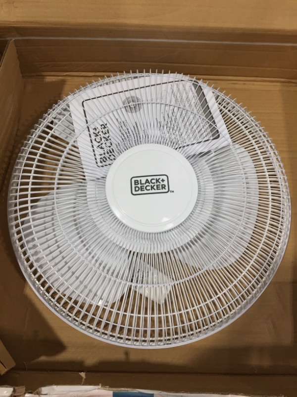 Photo 3 of 16 in. Stand Fan, Floor Fan- Remote, Round Base, White
