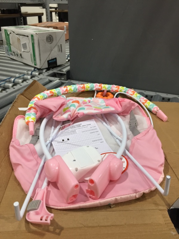 Photo 3 of Bright Starts Fanciful Fantasy Unicorn 3-Point Harness Vibrating Baby Bouncer with -Toy bar
