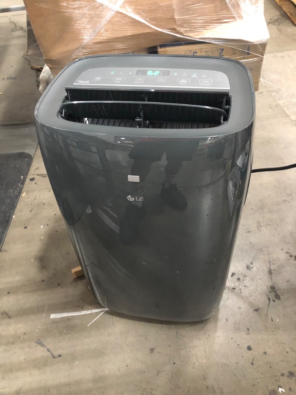 Photo 5 of (CRACKED WHEEL BASE) LG LP0821GSSM 18" Smart Portable Air Conditioner with 8000 BTU Cooling Capacity, ThinQ Technology, Remote Control and 2 Fan Speeds in Gray
