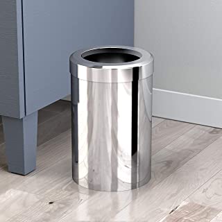 Photo 1 of (DENTED) Gatco 1910, Modern Round Waste Basket, Chrome