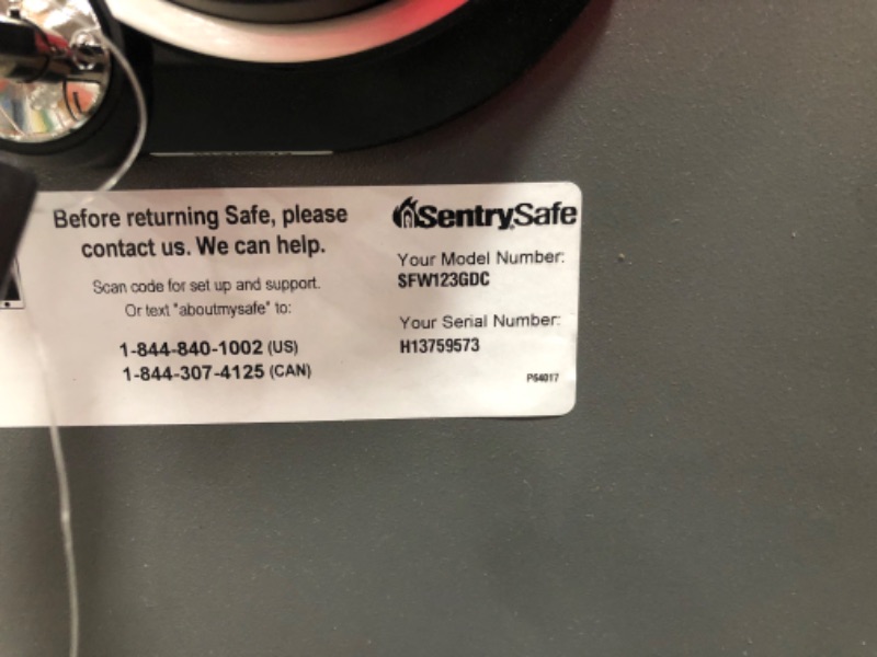 Photo 3 of (PREV. OWNER; DENTED/SCRATCHED; MISSING BATTERIES) Sentry Fire-Safe Electronic Lock Business Safes, Grey