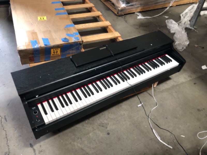 Photo 6 of (SCRATCHED/DENTED) Donner DDP-100 88-Key Weighted Action Digital Piano, Beginner Bundle with Furniture Stand, Power Adapter, Triple Pedals, MP3 Function, Black
