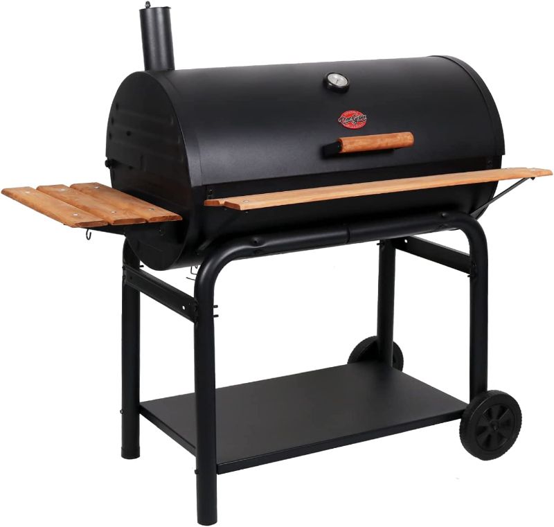 Photo 1 of (DENTED/SCRATCHED LID) Char-Griller 2137 Outlaw Charcoal Grill, 950 Square Inch, Black
