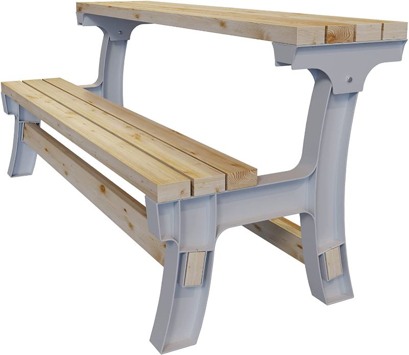 Photo 1 of 2x4basics 90110ONLMI 90110 Flip Top BenchTable, Bench, Patio Table, Sand 
(Note : Lumber not included - Must purchase lumber separately)