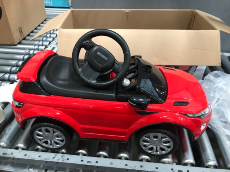 Photo 2 of Evezo Range Rover Evoque, Ride On Toy Kids Toddler Foot to Floor Push Car w/ Horn Officially Licensed (Red)