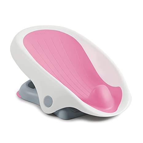 Photo 1 of Summer Clean Rinse Baby Bather (Pink) – Bath Support for Use on The Counter, in The Sink or in The Bathtub, Has 3 Reclining Positions and Soft, Quick-Dry Material – Use from Birth Until Sitting Up
