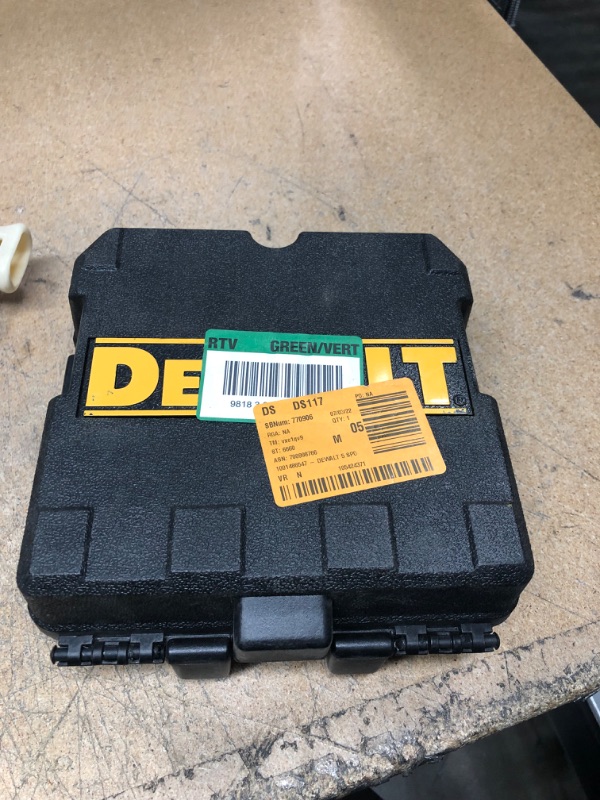 Photo 1 of DEWALT 165 ft. Red Self-Leveling 5-Spot & Horizontal Line Laser Level with (3) AA Batteries & Case