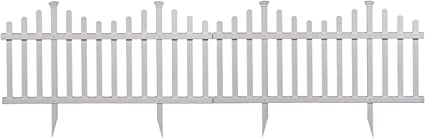 Photo 1 of ***MISSING COMPONENTS*** Zippity Outdoor Products ZP19001 No Dig Madison Vinyl Picket Fence, White, 30" x 56.5" (1 Box, 2 Panels), 1 x Pack of 2
