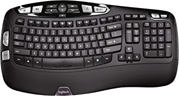 Photo 1 of Logitech K350 Wireless Wave Ergonomic Keyboard with Unifying Wireless Technology - Black
