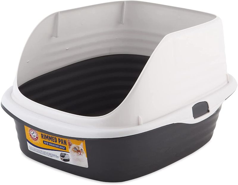 Photo 1 of ARM & HAMMER Rimmed Wave Cat Litter Pan, Large
