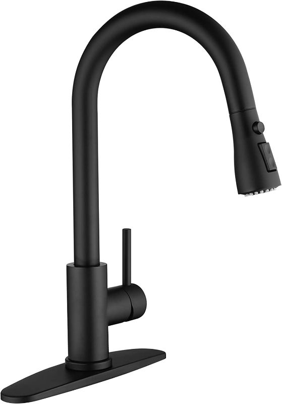 Photo 1 of  Faucet Trinsic Matte Black Kitchen Faucet Touch, Touch Kitchen Faucets with Pull Down Sprayer, Kitchen Sink Faucet, Kitchen Faucet Black, Touch2O Technology, Matte Black 9159T-BL-DST