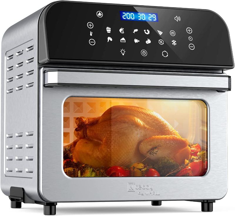 Photo 1 of Air Fryer Oven,Whall 13.5QT 12-in-1 Xl Large Air Fryer Convection Oven Rotisserie,Roast,Dehydrate,12 Cooking Presets,Toaster Oven,Digital Touchscreen,Stainless Steel,with Accessories&Recipes
