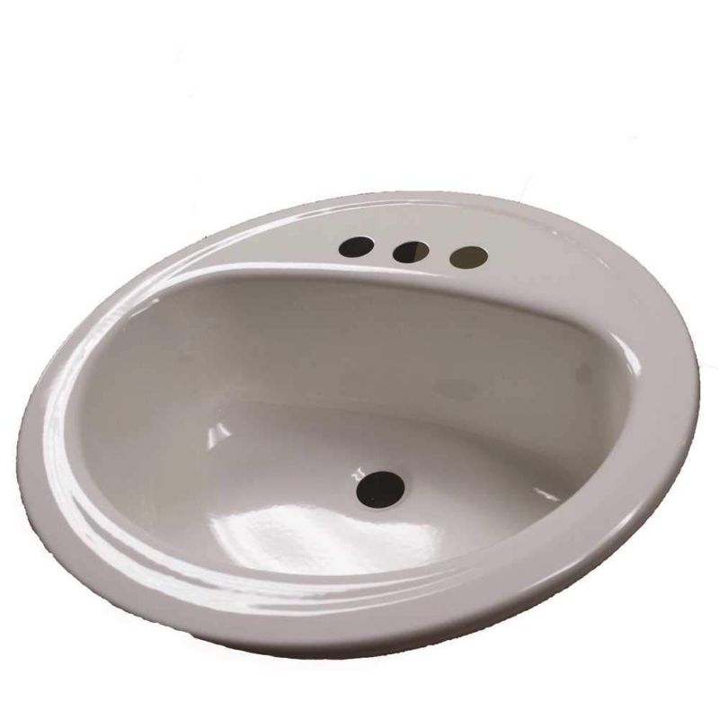 Photo 1 of Bootz Industries 021-2437-00 Bathroom Sink, Round, Steel, 19", White
