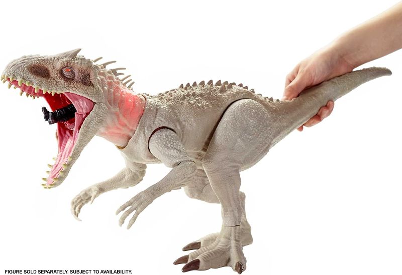 Photo 1 of Jurassic World Destroy ‘N Devour Indominus Rex with Chomping Mouth, Slashing Arms, Lights & Realistic Sounds, Swallows 3 Human Action Figures
