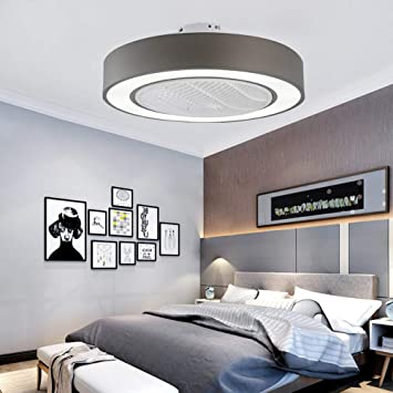 Photo 1 of  Modern Macaron Flush Mount Ceiling Fan with Light for Indoor Kitchen Bathroom Bedroom,Remote LED 3 Color Lighting Low Profile Quiet Electric Fan with 4 ABS Blades, 22 inches 