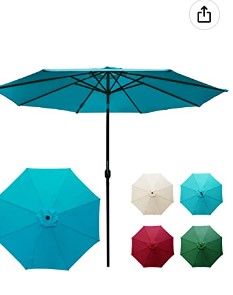 Photo 1 of ***DAMAGED**
ASTEROUTDOOR 11ft Patio Umbrella Outdoor Umbrella Market Table Umbrellas with Push Button Tilt, Crank and 8 Sturdy Ribs for Lawn, Garden, Deck, Backyard & Pool
