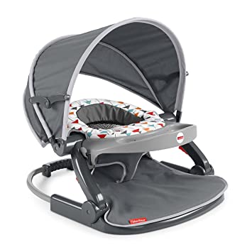 Photo 1 of ?Fisher-Price On-the-Go Sit-Me-Up Floor Seat - Arrows Away, Travel Baby Chair for indoor and outdoor use
