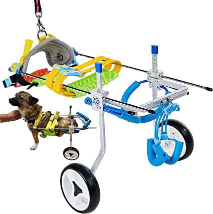 Photo 1 of  Adjustable Dog Cart/Wheelchair for Back Legs?Pet/Doggie Wheelchairs with Disabled Hind Legs Walking?Light Weight (7-Size)