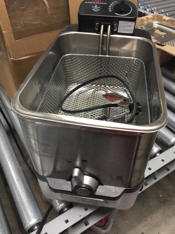 Photo 5 of **PARTS ONLY**

T-fal Deep Fryer with Basket, Stainless Steel, Easy to Clean Deep Fryer, Oil Filtration, 2.6-Pound, Silver, Model FR8000
