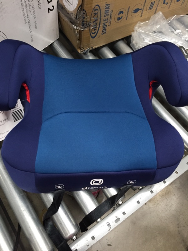 Photo 2 of Diono Solana 2 XL, Dual Latch Connectors, Lightweight Backless Belt-Positioning Booster Car Seat, 8 Years 1 Booster Seat, Blue
