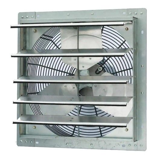 Photo 1 of 3852 CFM Silver Electric Powered Gable Mount Shutter Fan/Vent
