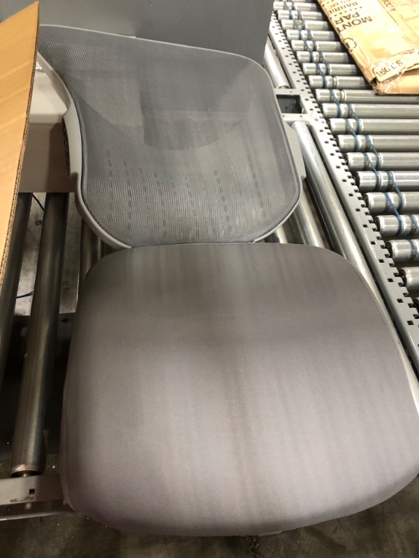 Photo 1 of Mid Back Home Office Desk Chairs, Adjustable Height, Breathable Mesh Back (Grey)