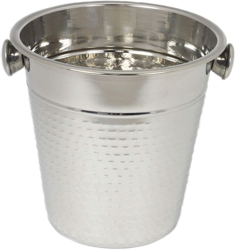 Photo 1 of **INCOMPLETE**
Chef Craft Hammered Champagne Bucket, 4 Quart, Stainless Steel
