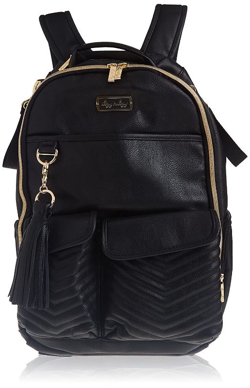 Photo 1 of **INCOMPLETE**
Itzy Ritzy Diaper Bag Backpack – Large Capacity Boss Backpack Diaper Bag Featuring Bottle Pockets, Changing Pad, Stroller Clips and Comfortable Backpack Straps, Black with Gold Hardware
