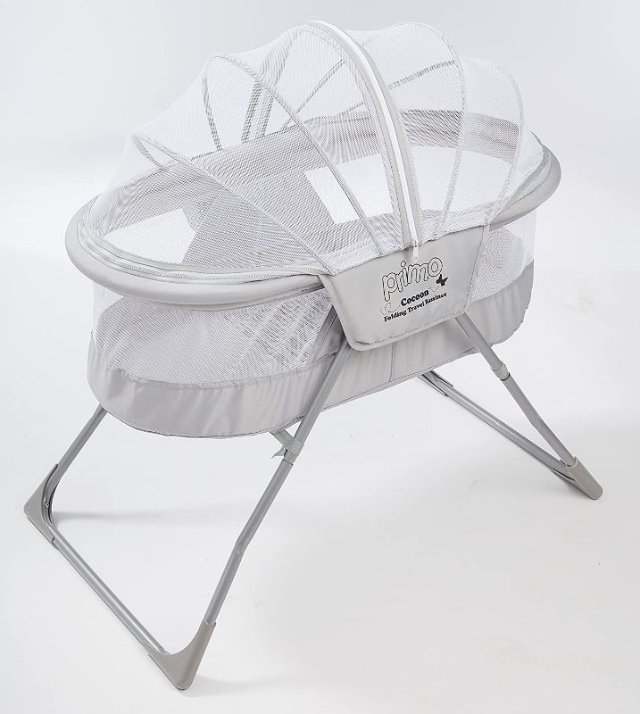 Photo 1 of **INCOMPLETE**
Primo Cocoon Folding Indoor & Outdoor Travel Bassinet with Bag, Grey
