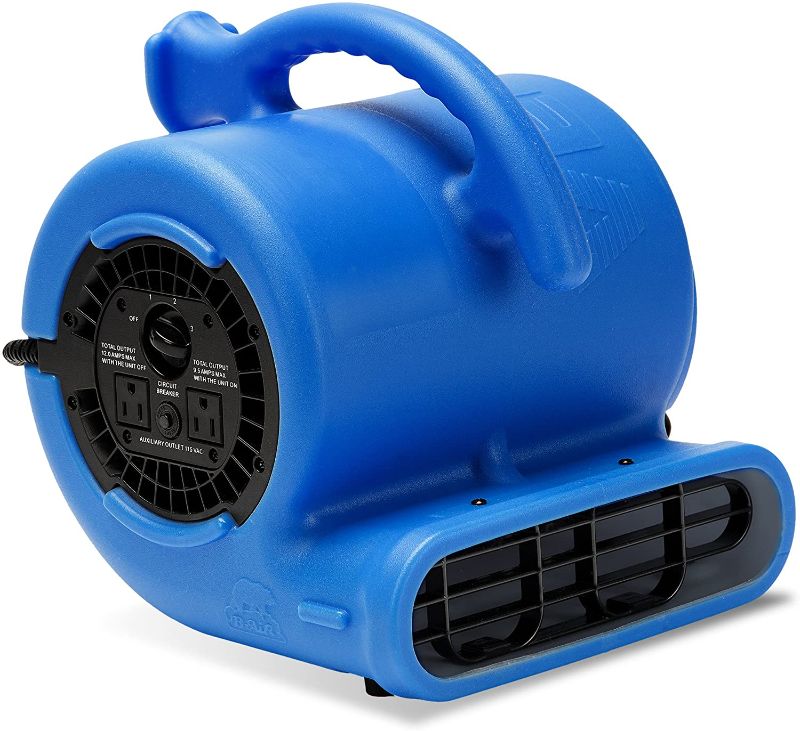 Photo 1 of 1/4 HP Air Mover Blower Fan for Water Damage Restoration Carpet Dryer Floor Home and Plumbing Use in Blue
