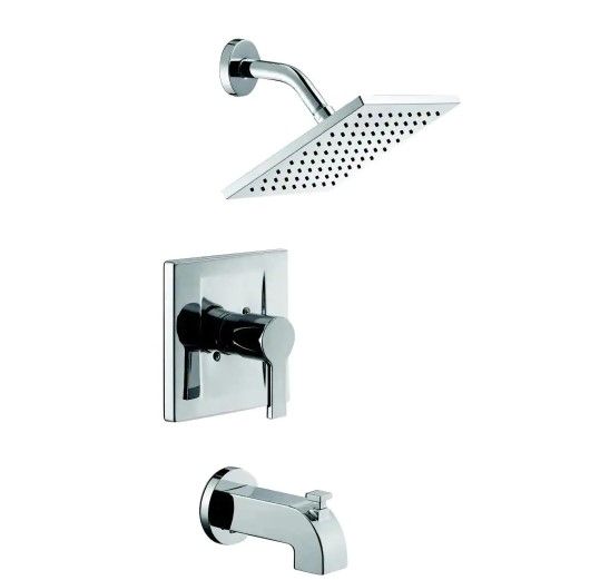 Photo 1 of **INCOMPLETE**
Modern Single-Handle 1-Spray Tub and Shower Faucet in Chrome (Valve Included)
